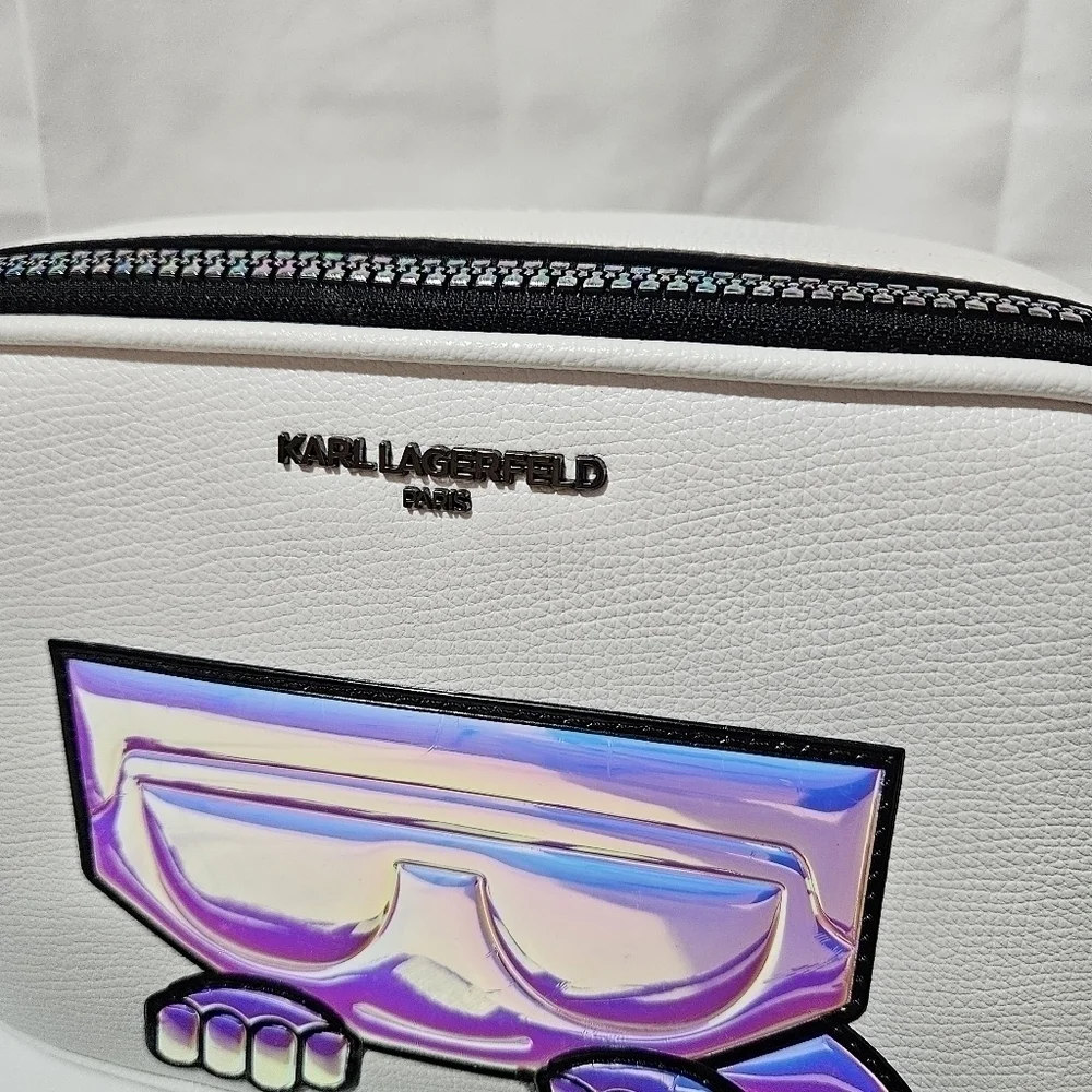 NWT Karl Lagerfeld Paris Maybelle Cross Body Purse White - Picture 4 of 11